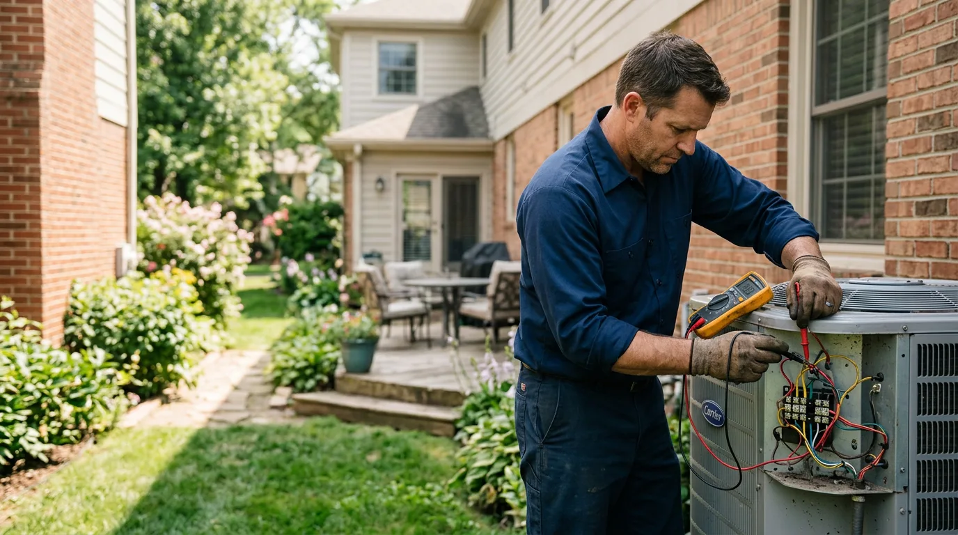 HVAC technician working near Carter Lake, IA